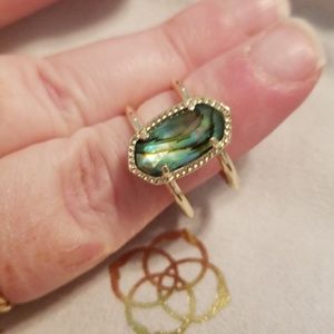 Kendra Scott Elyse Ring in Abalone Shell NWT SZ 7
